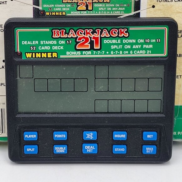 Radica Blackjack 21 Handheld Electronic Game Model 1450 Vintage New Open Box - Picture 3 of 5